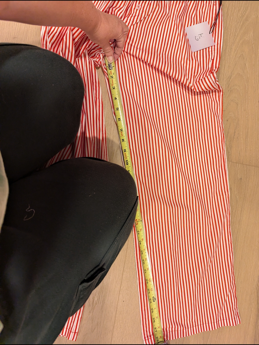 Striped Red and White Cotton Lounge Pants - Picture 10 of 12